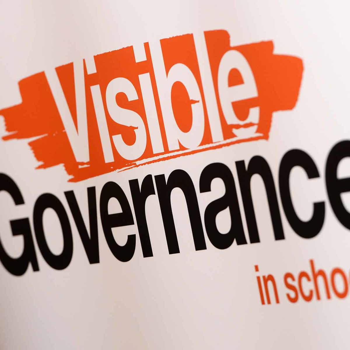 news-views sign saying Visible governance in schools