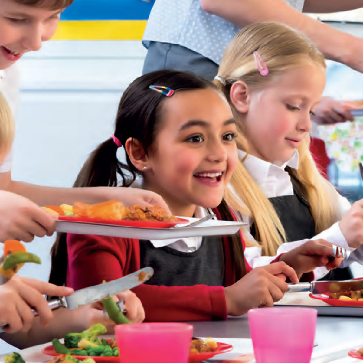 Photo of children eating school meals