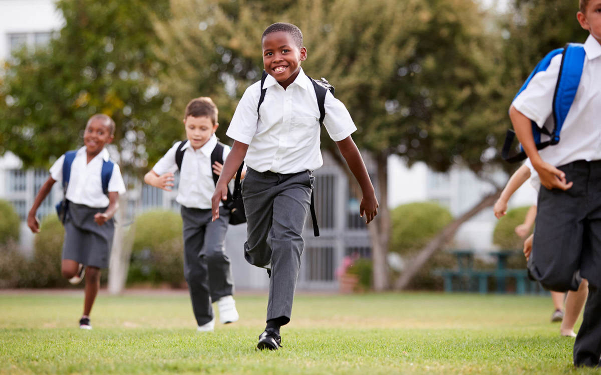 school-environment pupils running on field