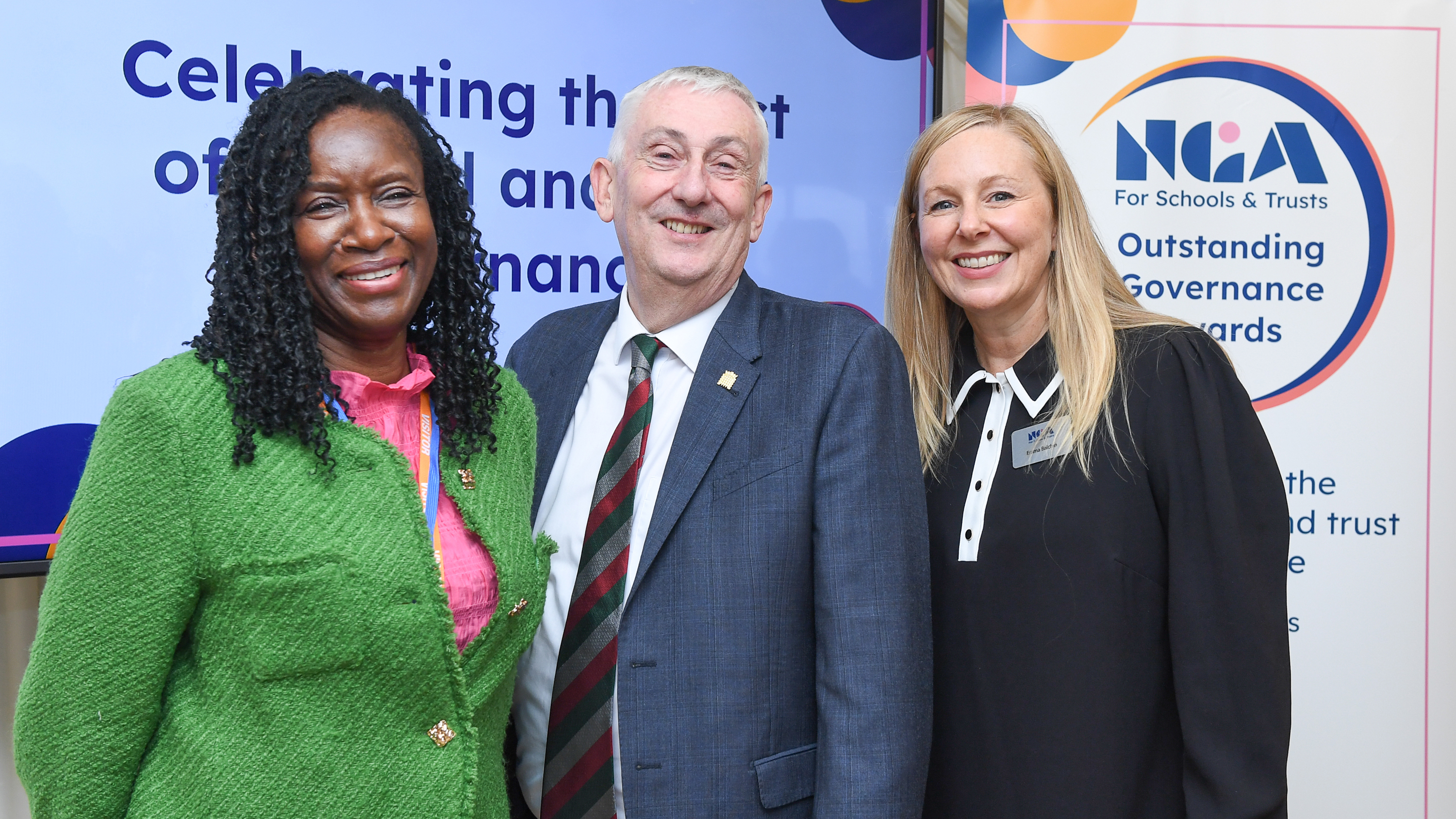 Sir Lindsay Hoyle MP with NGA leadership at awards ceremony
