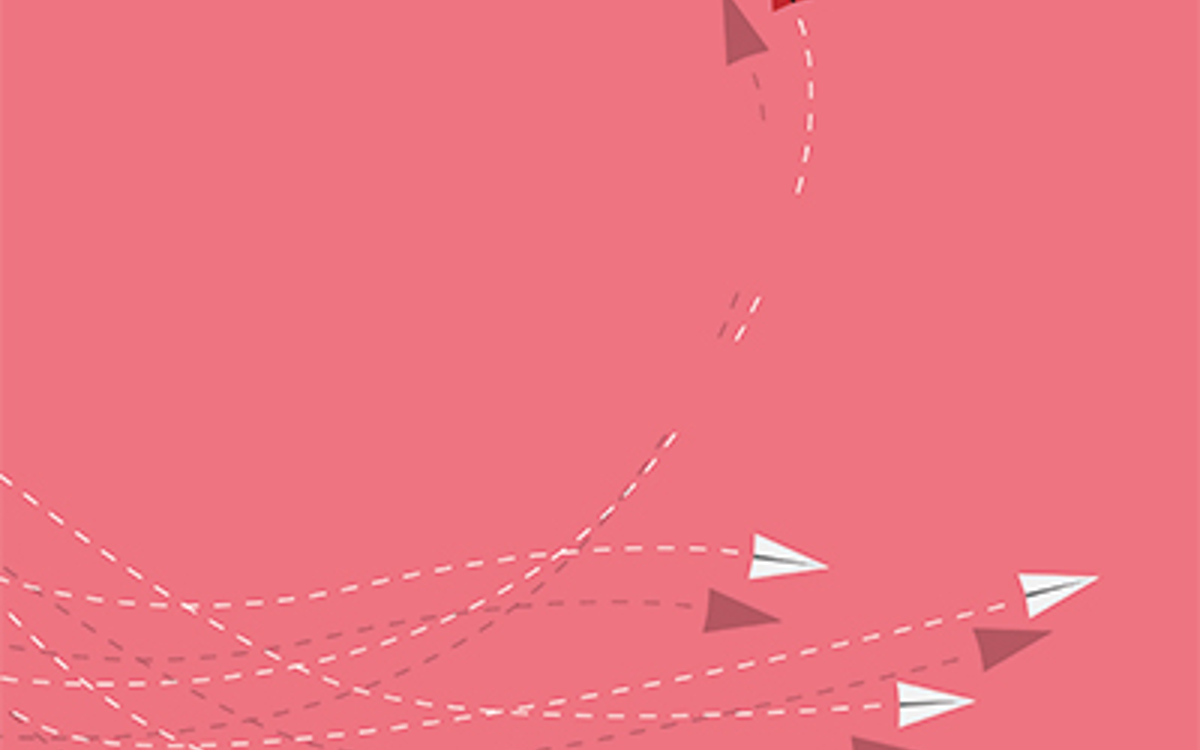 Graphic of paper airplanes