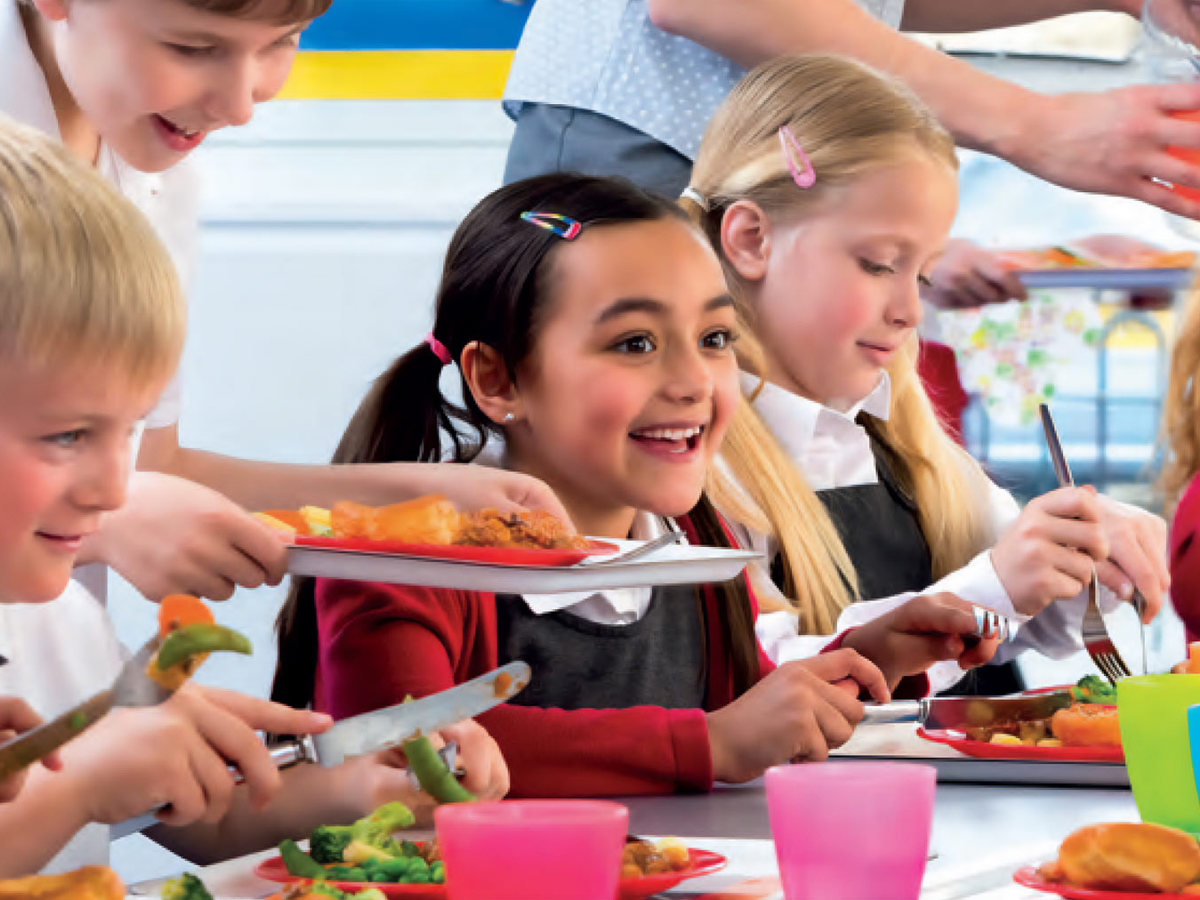 Photo of children eating school meals