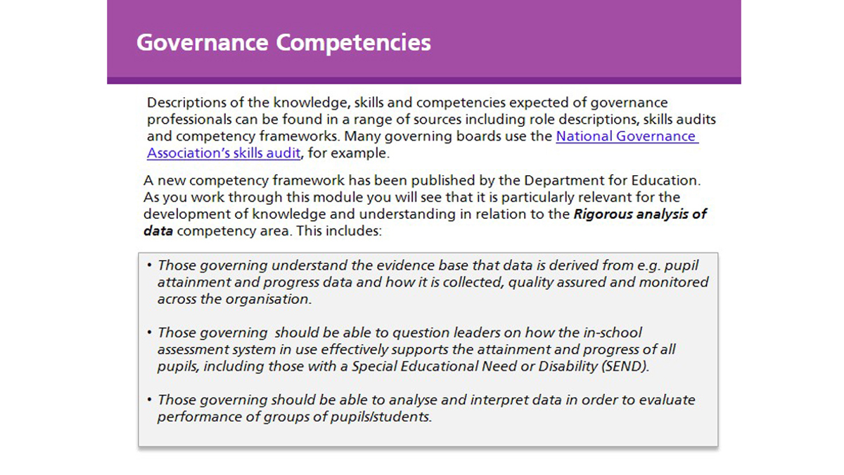 Monitoring performance data and targets National Governance Association