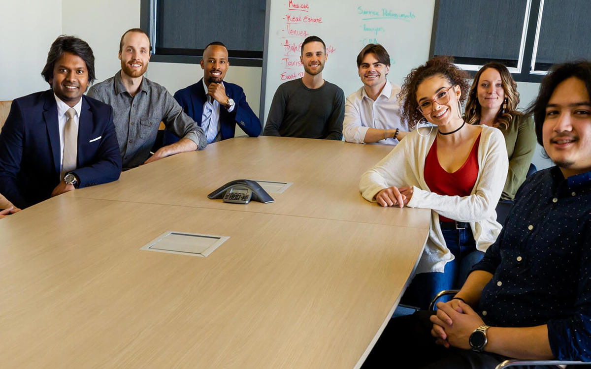 Group of people in a meeting room 